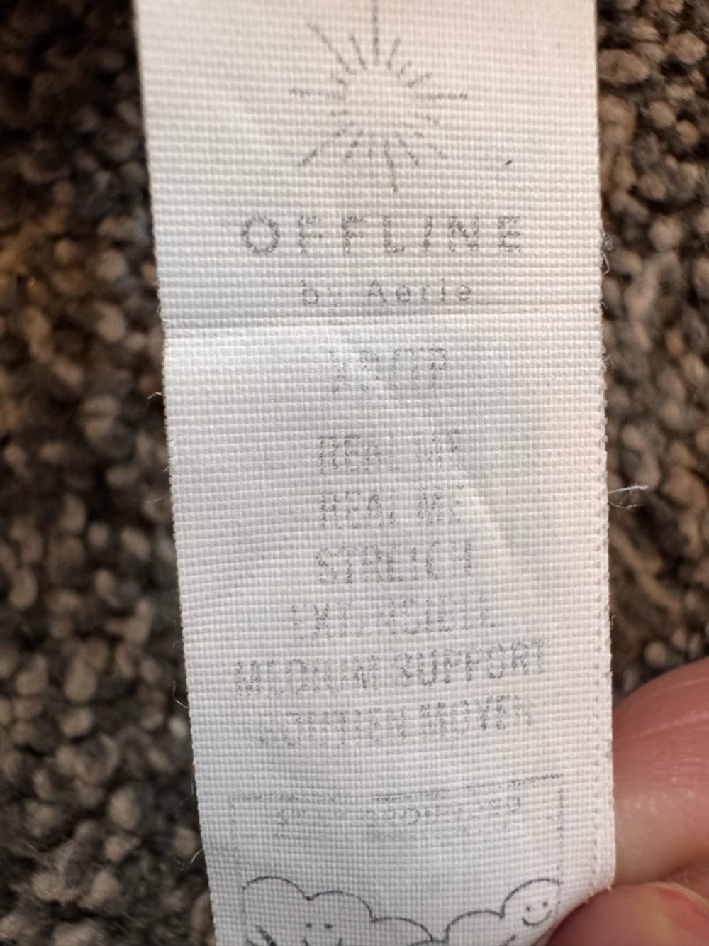 Offline by Aerie Women's Gray Ruched V-Neck/Back Sports Yoga Pilates Bra Size XS - Picture 4 of 6